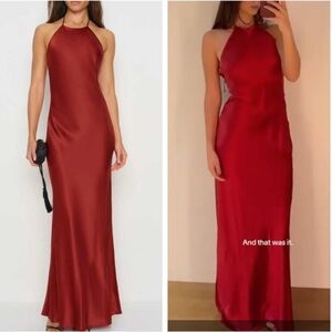 NWT Reformation Jeany Silk Dress - Sangre Red - Size XS